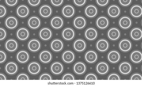 Dark Grey Concentric Circles Background Pattern Design