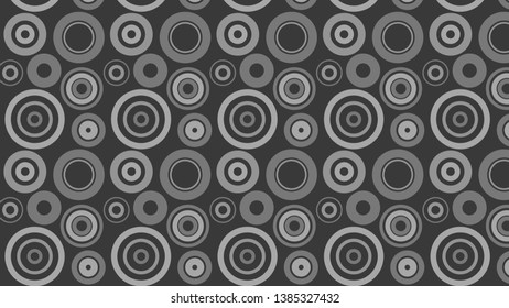 Dark Grey Concentric Circles Background Pattern Graphic