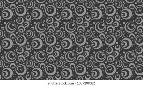 Dark Grey Geometric Circle Pattern Vector Image