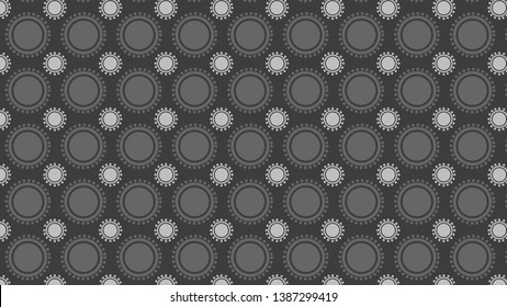 Dark Grey Geometric Circle Pattern