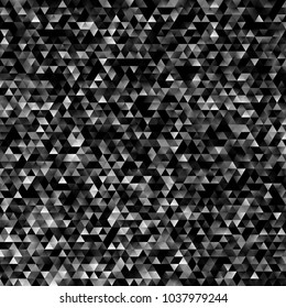 Dark grey geometrical abstract triangle mosaic background - gradient vector mosaic graphic design