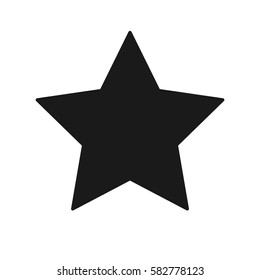 Dark grey gray black star favourite favorite bookmark rate rating button icon symbol on a white background trendy minimalistic simple flat design vector illustration