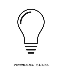 Dark grey gray black turned off lightbulb idea notification popup reminder icon on a white background flat design vector pictogram illustration image