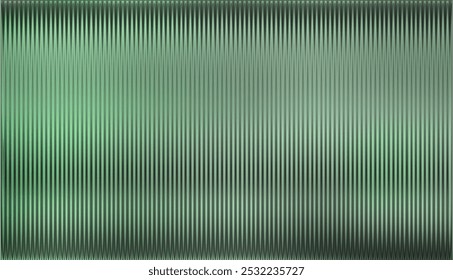 Dark grey green ribbed glass. Vector ribbed glass texture background. Mesh gradient. acrylic ribbed bath surface. Reeded glass background semitransparent overlay. Bath wall window