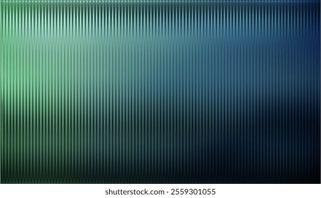 Dark grey green ribbed glass. Vector ribbed glass texture background. Mesh gradient. acrylic ribbed bath surface. Reeded glass background semitransparent overlay. Bath wall window