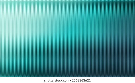 Dark grey green ribbed glass. Vector ribbed glass texture background. Mesh gradient. acrylic ribbed bath surface. Reeded glass background semitransparent overlay. Bath wall window