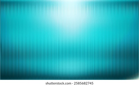 Dark grey green ribbed glass. Vector ribbed glass texture background. Mesh gradient. acrylic ribbed bath surface. Reeded glass background semitransparent overlay. Bath wall window