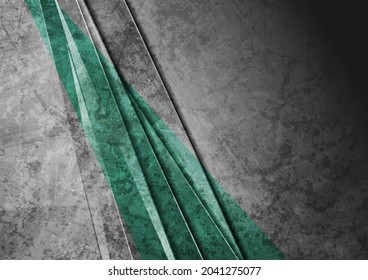 Dark grey and green stripes abstract grunge geometric background. Vector vintage design