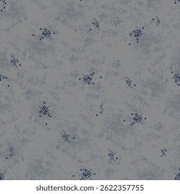Dark Grey Grunge Texture Mix Tribal Details, Men's Shirt Seamless Pattern Design, Elegant, Chic, Luxury