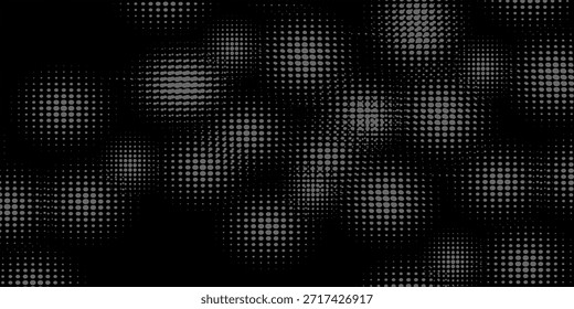 dark grey halftone and grunge pattern. Retro comic gradient background. dark grey dotted texture overlay. Cartoon pop art faded gradient pattern. backdrop for poster, banner, advertisement, event

