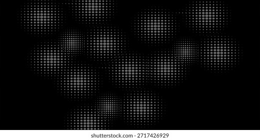 Patrón gris oscuro medio tono y grunge. Fondo de degradado cómico retro. superposición de textura punteada gris oscuro. Dibujos animados de arte pop degradado patrón. fondo para cartel, Anuncio, publicidad, evento

