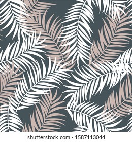 Dark grey layout with leaves