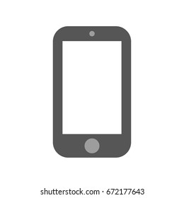 Dark grey mobile phone sign vector eps10. Grey smartphone icon. Grey color mobile phone icon