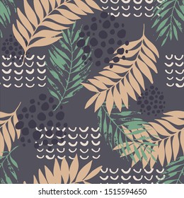 Dark grey natural pattern design
