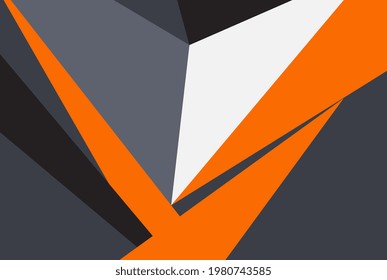 Dark Grey and orange shapes vector abstract mosaic background and Geometric illustration in Origami style with COLORs Brand new design for your business templates.eps