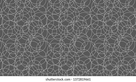 Dark Grey Overlapping Circles Pattern Illustrator