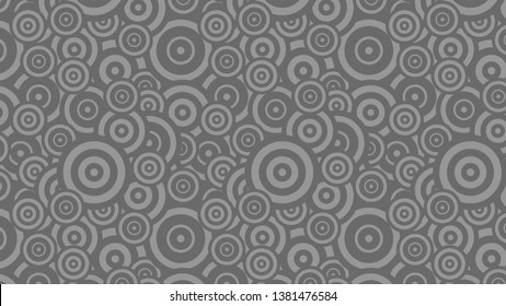 Dark Grey Overlapping Concentric Circles Pattern Background