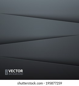 Dark grey paper layers abstract vector background. RGB EPS 10 vector illustration