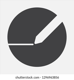 dark grey pencil draw icon in circle