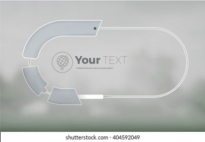 Dark and Grey Robot Design Text Box Vector for Your Content