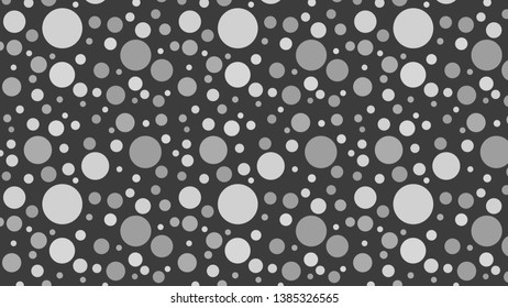 Dark Grey Seamless Scattered Dots Pattern Vector Illustration
