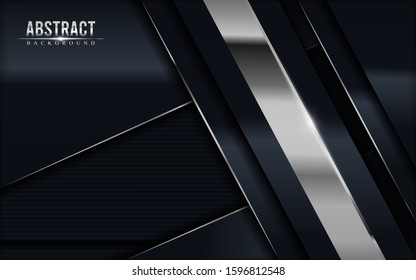 Dark grey with silver lines luxury abstract background design