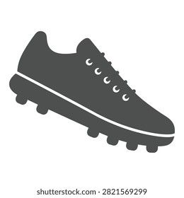 Dark grey sneaker shoe icon on white background, sports footwear symbol