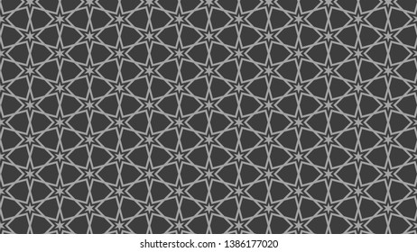Dark Grey Star Pattern Background Vector