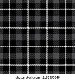 Dunkelgraues Tartan-Vektor nahtloses Muster