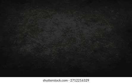Fondo texturizado gris oscuro. Pizarra negra de hormigón y cemento. Superficie rústica de Fondo de pantalla. Elemento gráfico para Sitio web. Espacio para texto. Ilustración vectorial realista