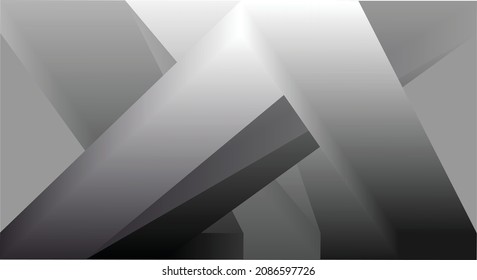 Dark grey and white abstract vector rectangle background with overlapping shapes and lines. Business, corporate, seminar presentation background.