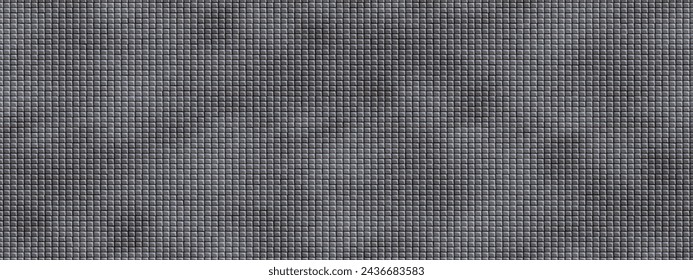 Dark grey yoga mat seamless texture with tactile pattern. Smooth PVC mattress for fitness, Pilates and aerobics. Vector bg with gradient mesh