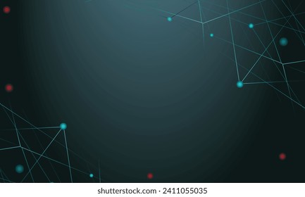 Dark Greyish blue vector cover colorful spots, lines. Glitter abstract illustration with connection of triangle, sphere, polygon structure. Pattern can be used for futuristic ad, booklets, leaflets. 