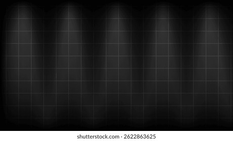 Dark Grid Spotlight Minimalist Background