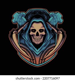 the dark grim reaper illustration