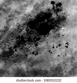 Dark grunge background. Vector concept design. Hand-drawn digital asset.