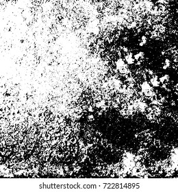 Dark grunge black and white vector. Abstract monochrome background for design and print. Vintage old texture of stains, cracks, chips, abrasions, scratches