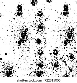 Dark grunge black and white vector. Abstract monochrome background for design and print. Vintage old texture of stains, cracks, chips, abrasions, scratches