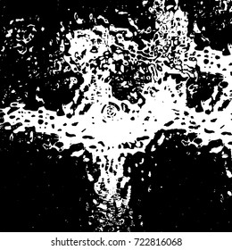 Dark grunge black and white vector. Abstract monochrome background for design and print. Vintage old texture of stains, cracks, chips, abrasions, scratches