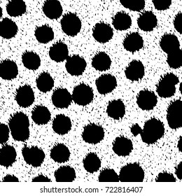 Dark grunge black and white vector. Abstract monochrome background for design and print. Vintage old texture of stains, cracks, chips, abrasions, scratches