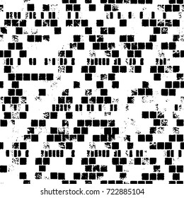 Dark grunge black and white vector. Abstract monochrome background for design and print. Vintage old texture of stains, cracks, chips, abrasions, scratches
