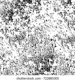 Dark grunge black and white vector. Abstract monochrome background for design and print. Vintage old texture of stains, cracks, chips, abrasions, scratches