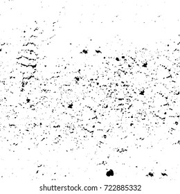 Dark grunge black and white vector. Abstract monochrome background for design and print. Vintage old texture of stains, cracks, chips, abrasions, scratches