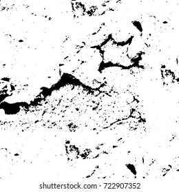 Dark grunge black and white vector. Abstract monochrome background for design and print. Vintage old texture of stains, cracks, chips, abrasions, scratches