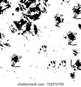 Dark grunge black and white vector. Abstract monochrome background for design and print. Vintage old texture of stains, cracks, chips, abrasions, scratches