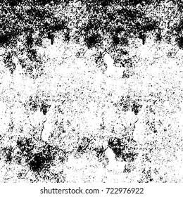 Dark grunge black and white vector. Abstract monochrome background for design and print. Vintage old texture of stains, cracks, chips, abrasions, scratches