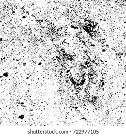 Dark grunge black and white vector. Abstract monochrome background for design and print. Vintage old texture of stains, cracks, chips, abrasions, scratches