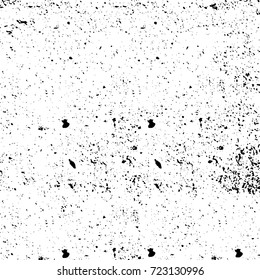 Dark grunge black and white vector. Abstract monochrome background for design and print. Vintage old texture of stains, cracks, chips, abrasions, scratches