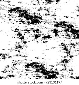 Dark grunge black and white vector. Abstract monochrome background for design and print. Vintage old texture of stains, cracks, chips, abrasions, scratches