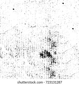 Dark grunge black and white vector. Abstract monochrome background for design and print. Vintage old texture of stains, cracks, chips, abrasions, scratches